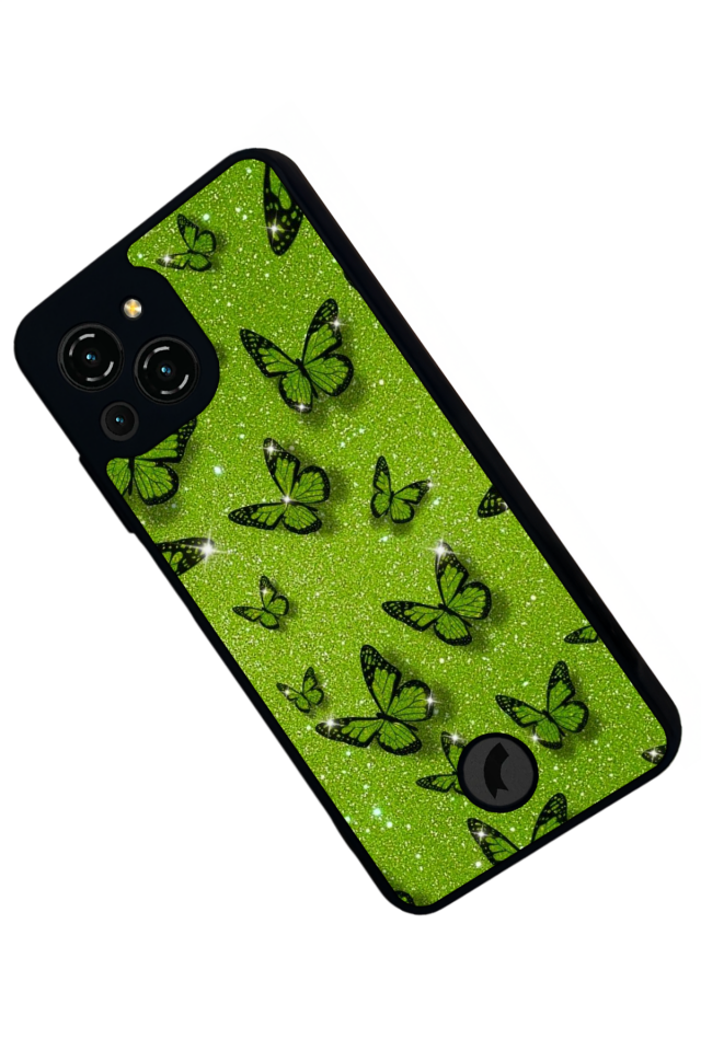 Reeder S23 Pro Max Uyumlu Kelebek Tasarımlı Glossy Premium Kılıf