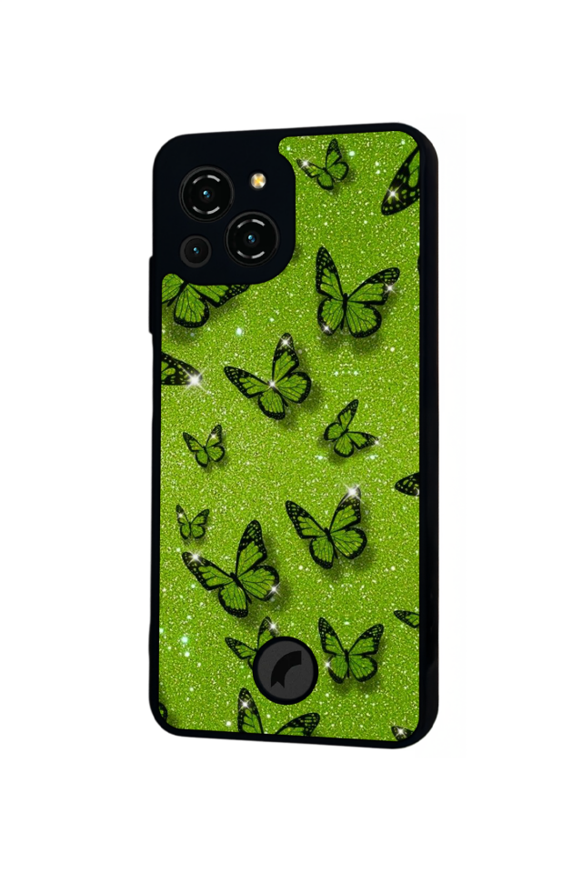 Reeder S23 Pro Max Uyumlu Kelebek Tasarımlı Glossy Premium Kılıf