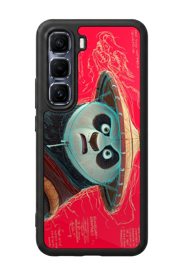 Infinix Hot 60 Pro Plus Uyumlu Kung Fu Panda Tasarımlı Glossy Premium Kılıf