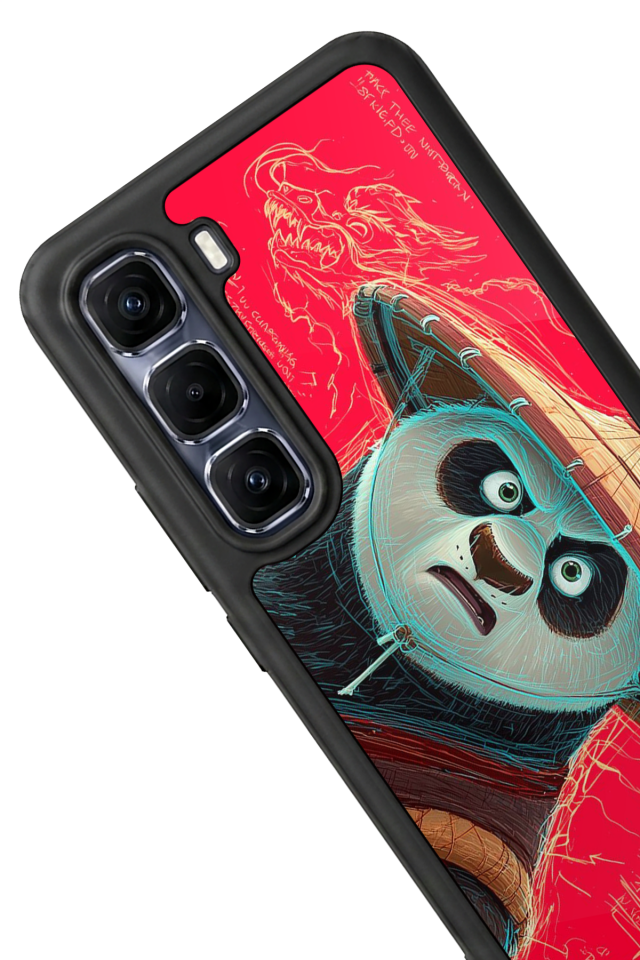 Infinix Hot 60 Pro Plus Uyumlu Kung Fu Panda Tasarımlı Glossy Premium Kılıf