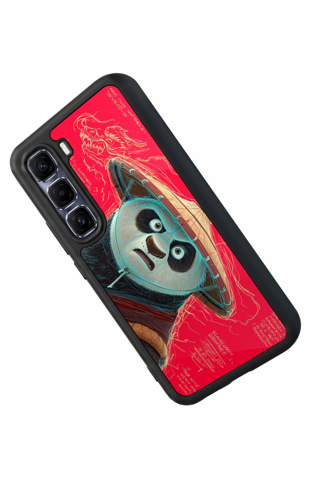 Infinix Hot 60 Pro Plus Uyumlu Kung Fu Panda Tasarımlı Glossy Premium Kılıf