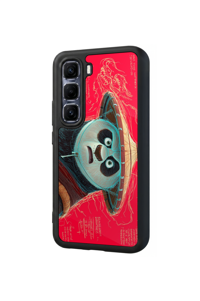 Infinix Hot 60 Pro Plus Uyumlu Kung Fu Panda Tasarımlı Glossy Premium Kılıf