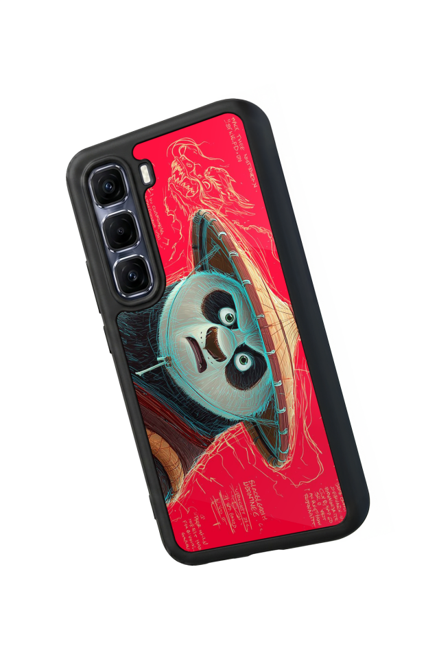 Infinix Hot 60 Pro Plus Uyumlu Kung Fu Panda Tasarımlı Glossy Premium Kılıf