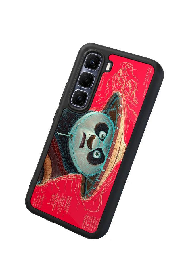 Infinix Hot 60 Pro Plus Uyumlu Kung Fu Panda Tasarımlı Glossy Premium Kılıf