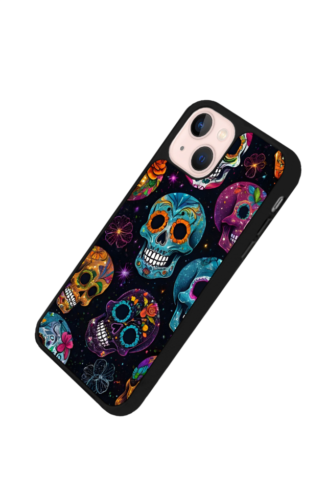 iPhone 13 Mini Uyumlu KuruKafa Tasarımlı Glossy Premium Kılıf