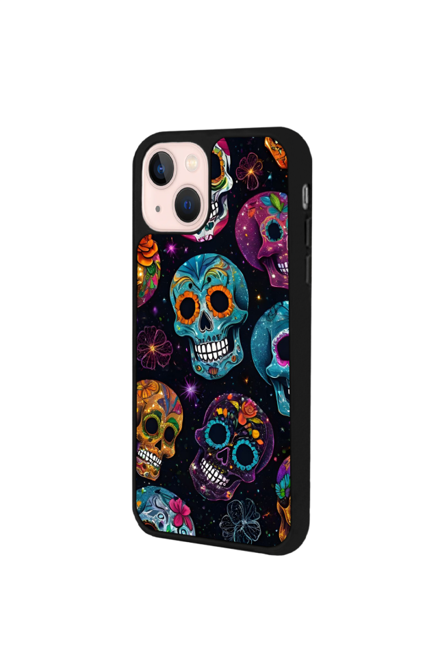 iPhone 13 Mini Uyumlu KuruKafa Tasarımlı Glossy Premium Kılıf