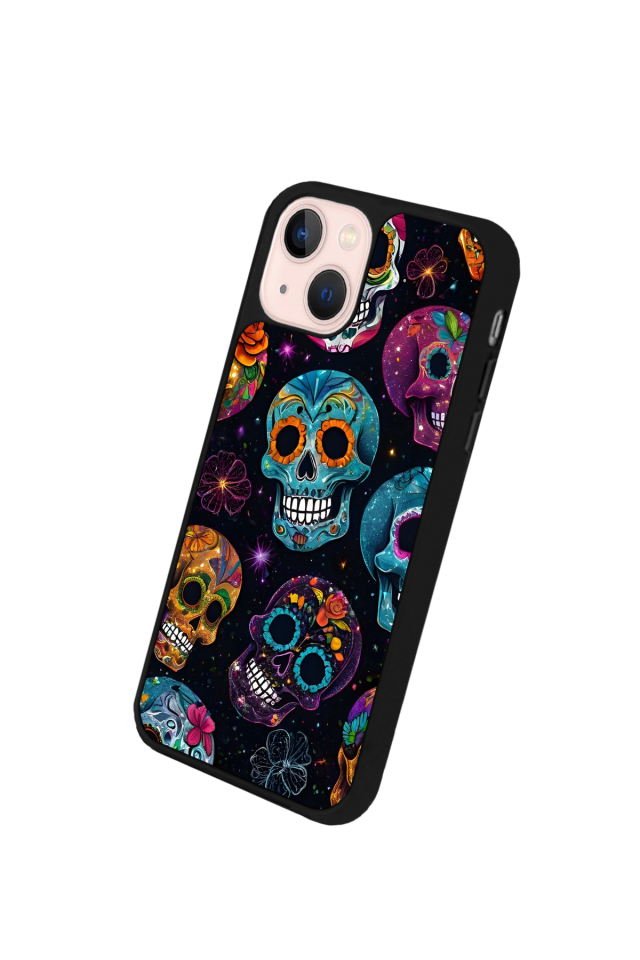 iPhone 13 Mini Uyumlu KuruKafa Tasarımlı Glossy Premium Kılıf