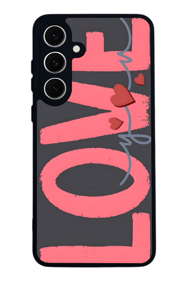 Samsung Galaxy S24 FE Uyumlu Love Tasarımlı Glossy Premium Kılıf
