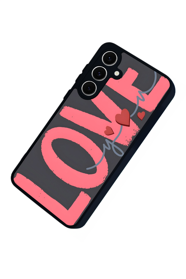 Samsung Galaxy S24 FE Uyumlu Love Tasarımlı Glossy Premium Kılıf