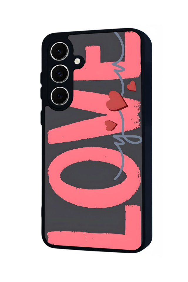 Samsung Galaxy S24 FE Uyumlu Love Tasarımlı Glossy Premium Kılıf