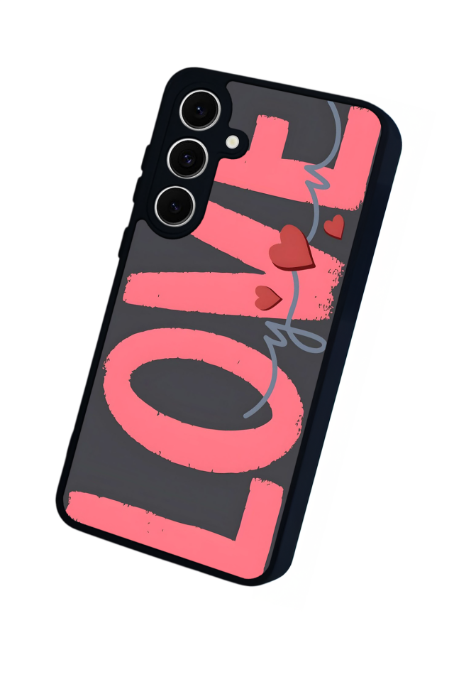 Samsung Galaxy S24 FE Uyumlu Love Tasarımlı Glossy Premium Kılıf