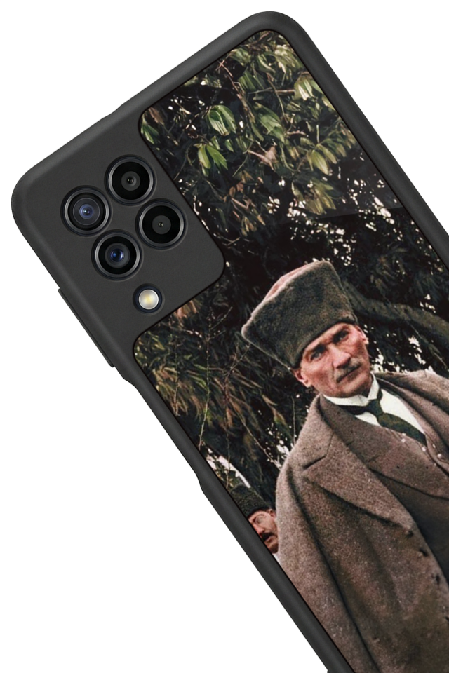 Samsung Galaxy M32 Uyumlu Mustafa Kemal Ataturk Tasarımlı Glossy Premium Kılıf