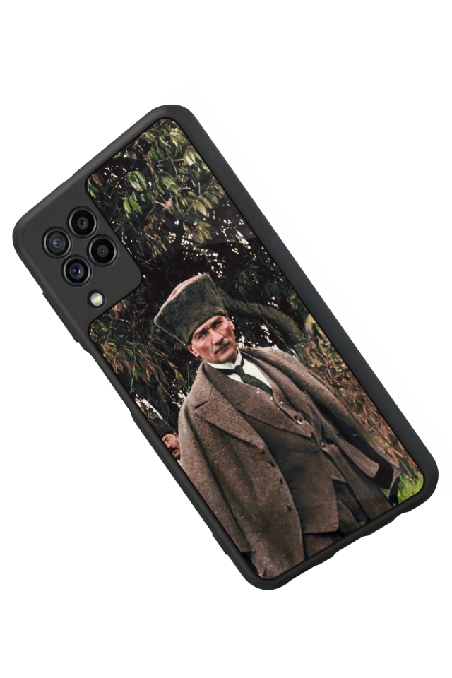 Samsung Galaxy M32 Uyumlu Mustafa Kemal Ataturk Tasarımlı Glossy Premium Kılıf