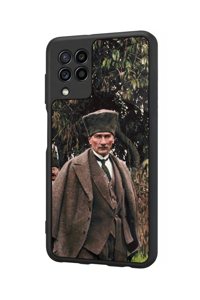 Samsung Galaxy M32 Uyumlu Mustafa Kemal Ataturk Tasarımlı Glossy Premium Kılıf