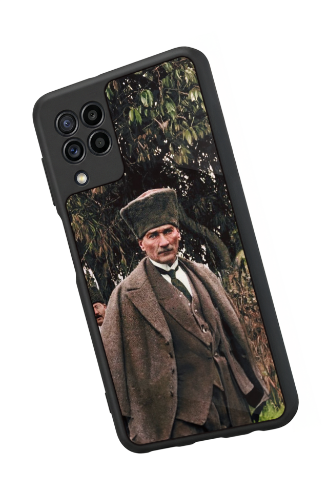 Samsung Galaxy M32 Uyumlu Mustafa Kemal Ataturk Tasarımlı Glossy Premium Kılıf