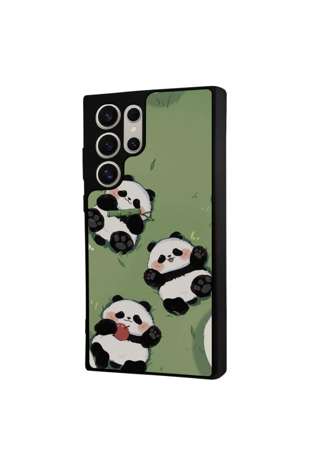 Samsung Galaxy S23 Ultra Uyumlu Panda Tasarımlı Glossy Premium Kılıf