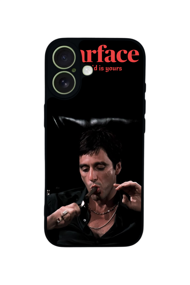 iPhone 17 Uyumlu Scarface Tasarımlı Glossy Premium Kılıf