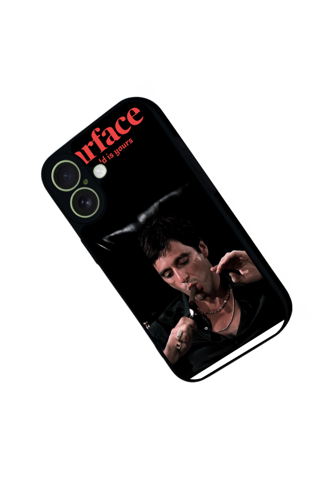 iPhone 17 Uyumlu Scarface Tasarımlı Glossy Premium Kılıf