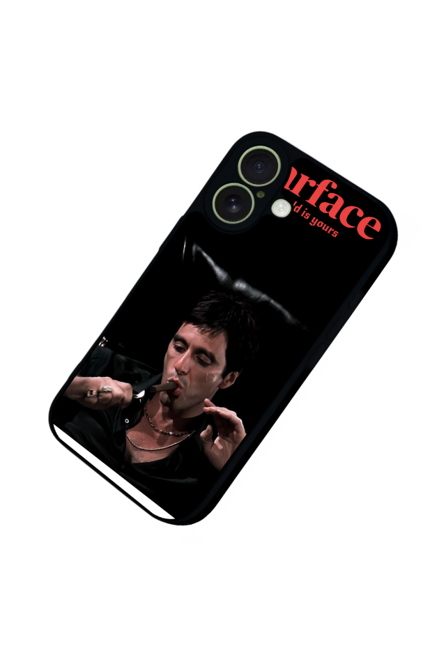 iPhone 17 Uyumlu Scarface Tasarımlı Glossy Premium Kılıf