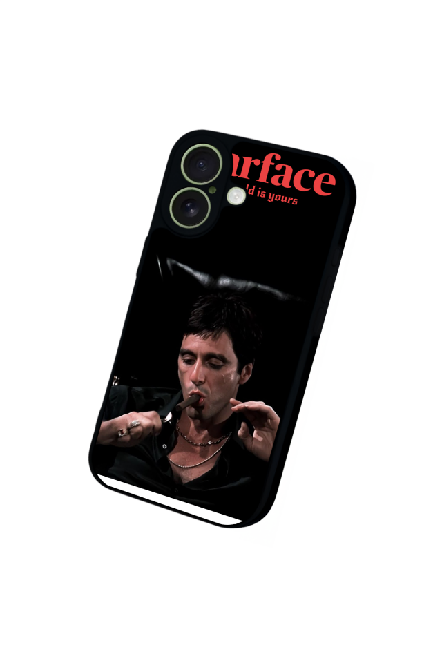 iPhone 17 Uyumlu Scarface Tasarımlı Glossy Premium Kılıf