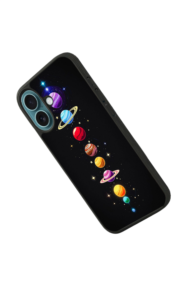 iPhone 16 Plus Uyumlu Uzay Tasarımlı Glossy Premium Kılıf