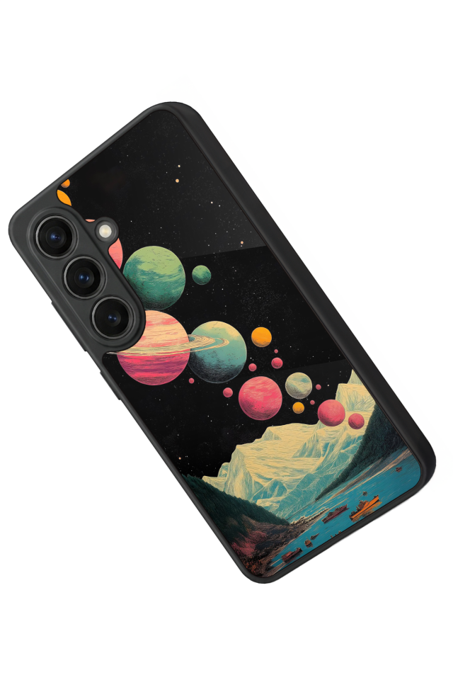 Samsung Galaxy S26 Uyumlu Uzay Tasarımlı Glossy Premium Kılıf