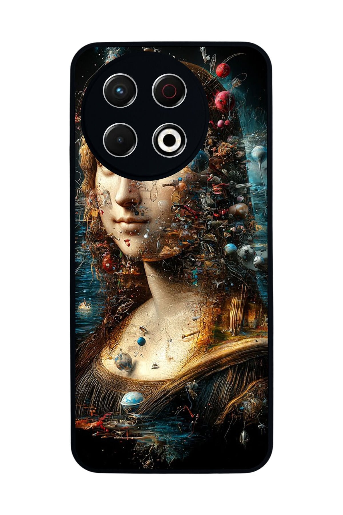 Tecno Spark 30 Pro Uyumlu Monalisa Tasarımlı Glossy Premium Kılıf