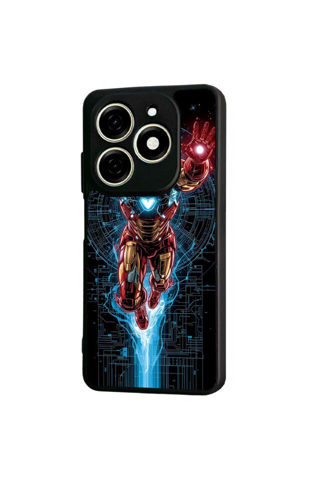 Infınıx Smart 8 Pro Uyumlu Iron Man ( Demir Adam ) Tasarımlı Glossy Premium Kılıf