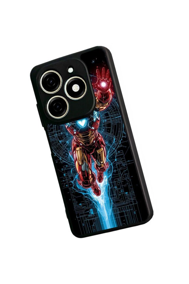 Infınıx Smart 8 Pro Uyumlu Iron Man ( Demir Adam ) Tasarımlı Glossy Premium Kılıf