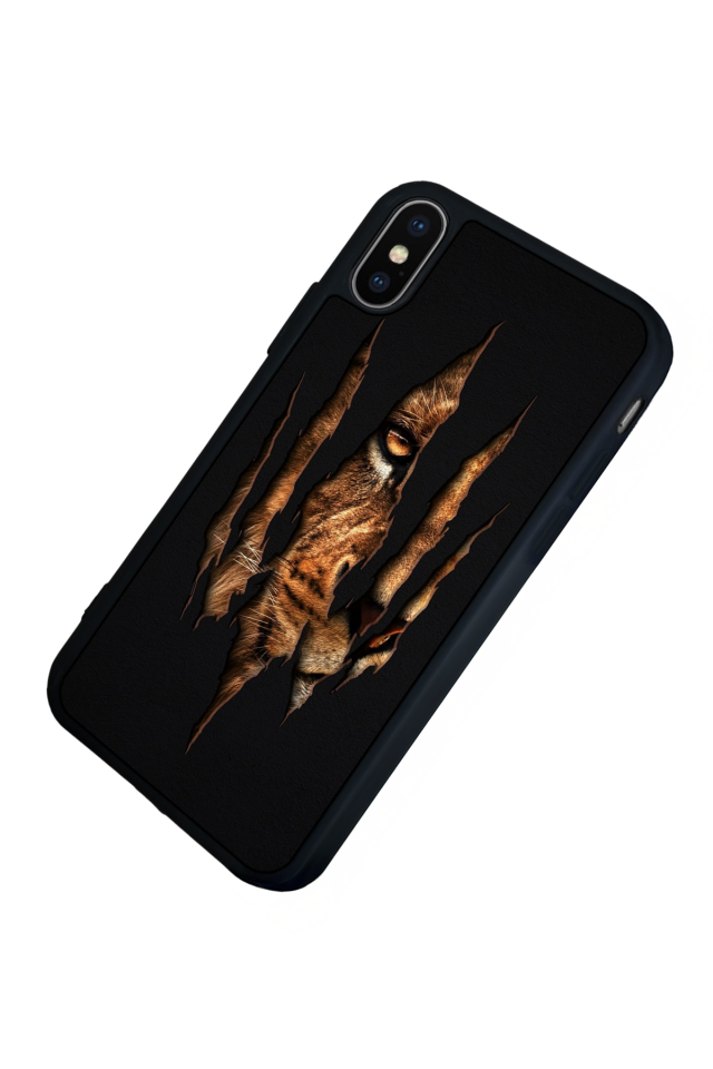 iPhone X/ XS Uyumlu Aslan Tasarımlı Glossy Premium Kılıf