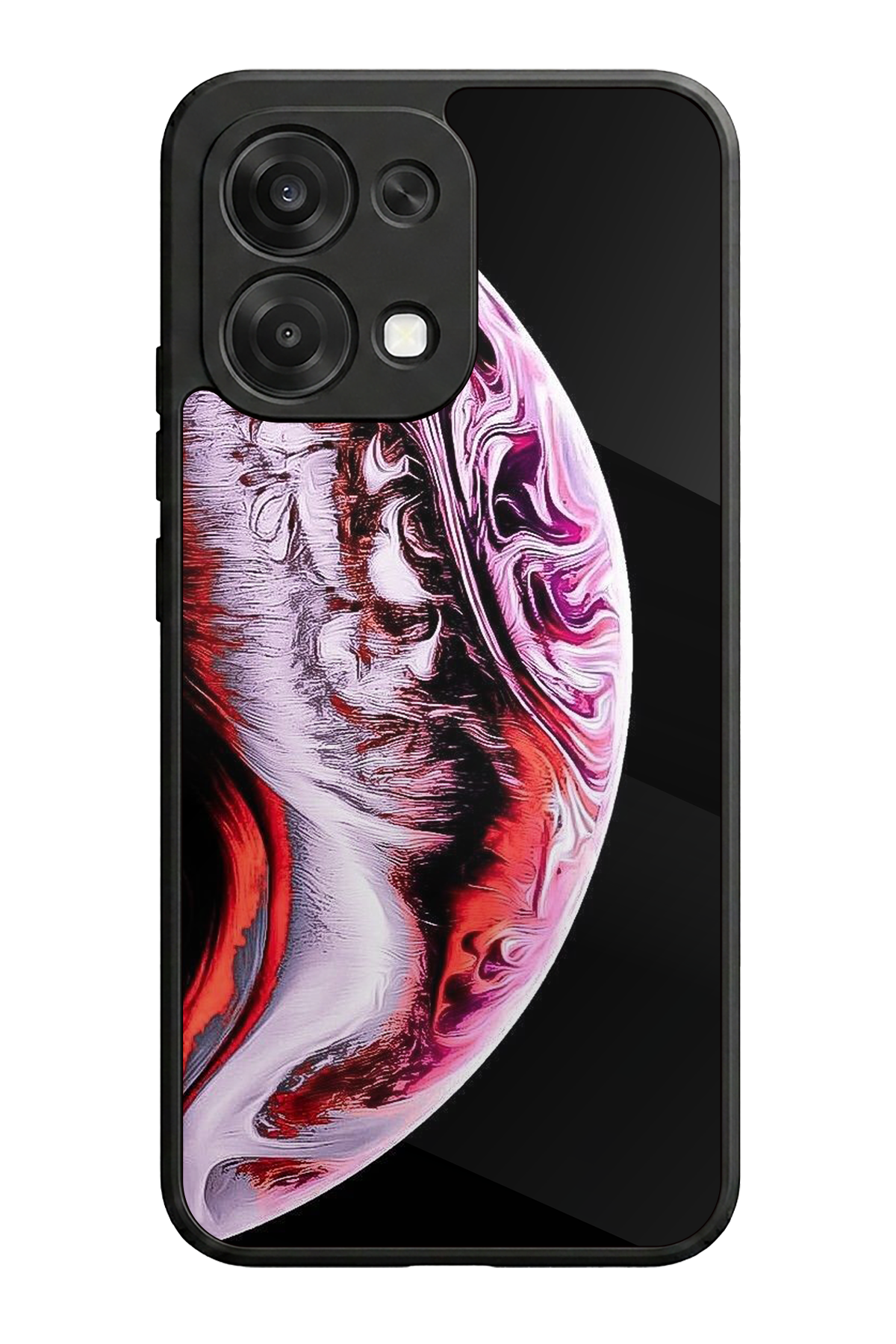 Oppo A6 Pro Uyumlu Ay Tasarımlı Glossy Premium Kılıf