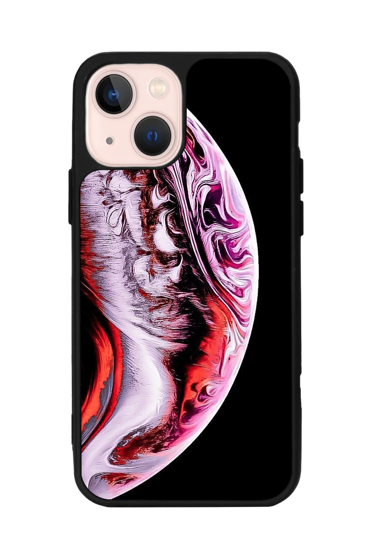 iPhone 13 Mini Uyumlu Ay Tasarımlı Glossy Premium Kılıf