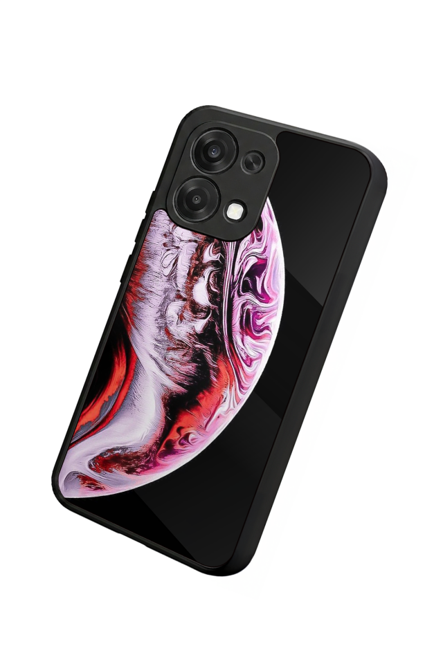 Oppo A6 Pro Uyumlu Ay Tasarımlı Glossy Premium Kılıf