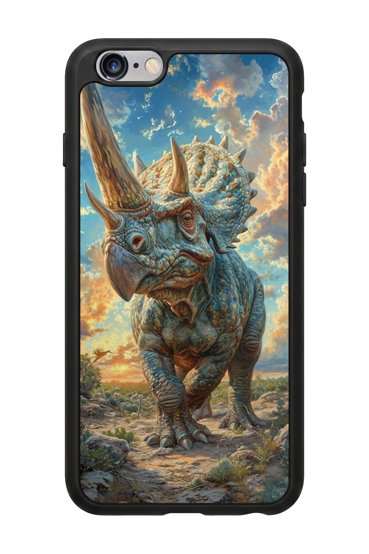 iPhone 6 Plus Uyumlu Dinazor Tasarımlı Glossy Premium Kılıf