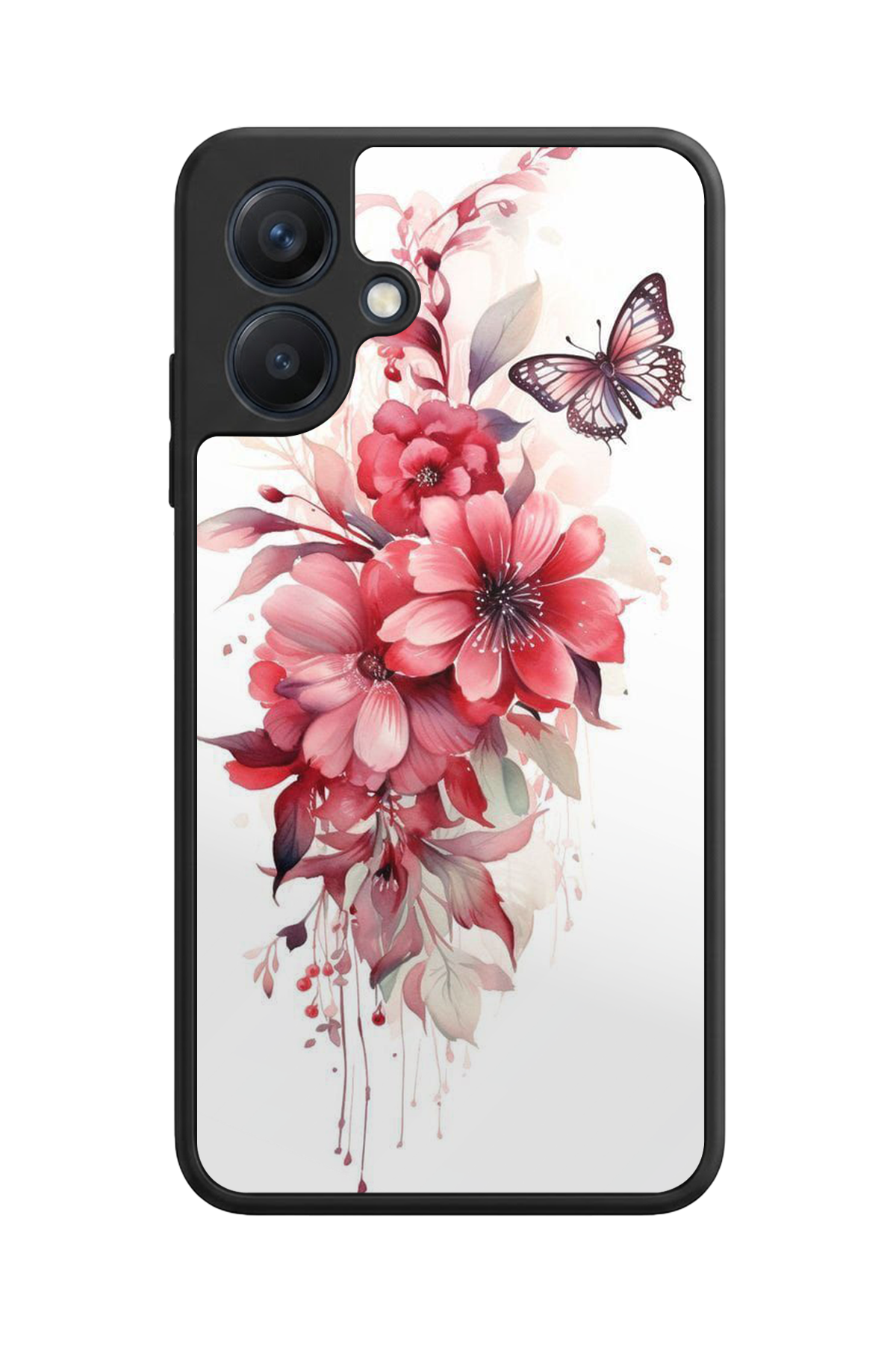 Samsung Galaxy A07 Uyumlu Floral Tasarımlı Glossy Premium Kılıf