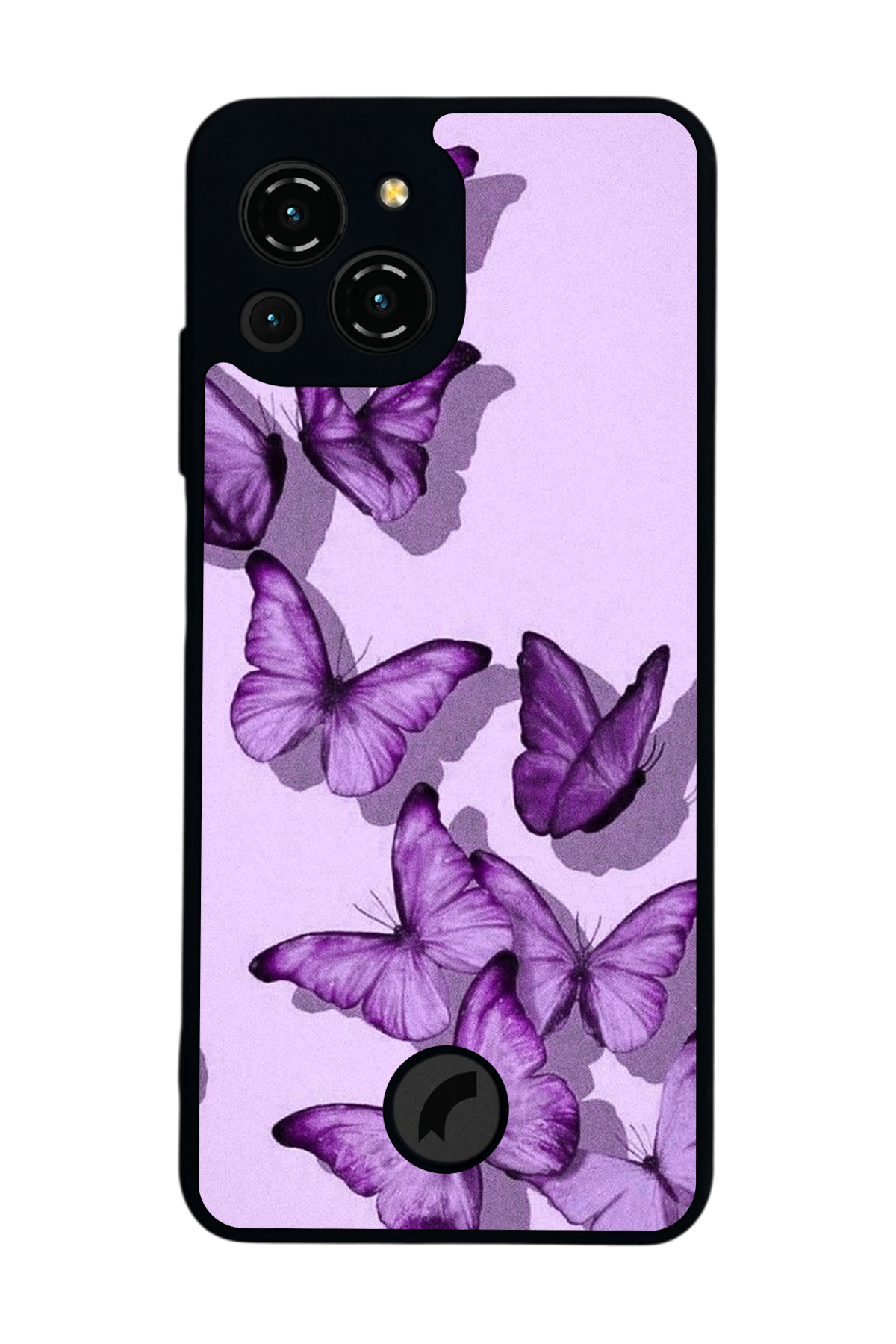 Reeder S23 Pro Max Uyumlu Kelebek Tasarımlı Glossy Premium Kılıf