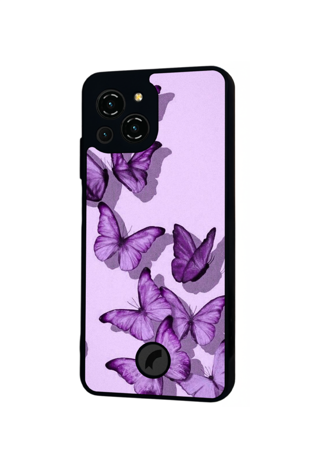 Reeder S23 Pro Max Uyumlu Kelebek Tasarımlı Glossy Premium Kılıf