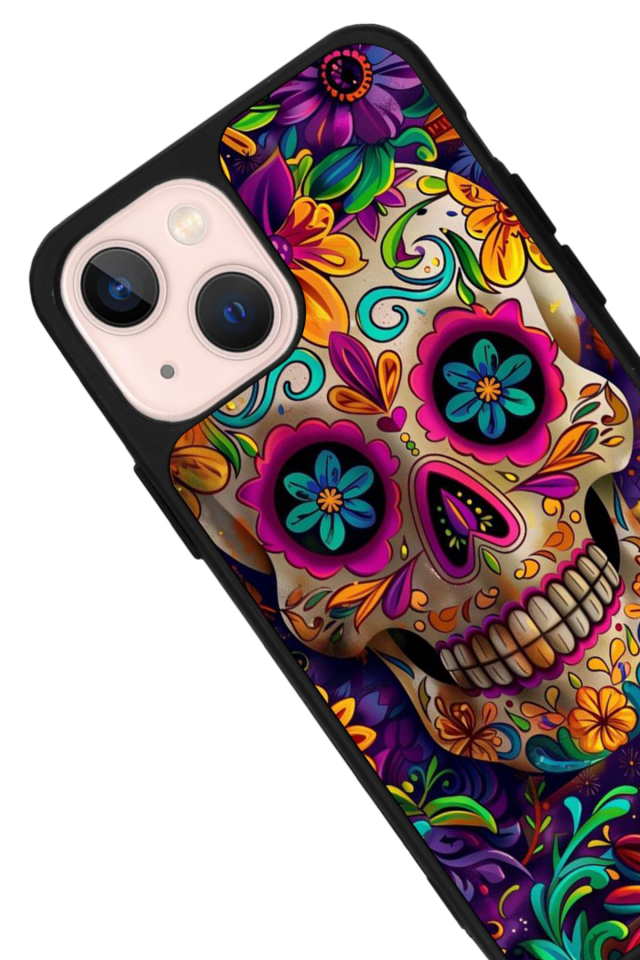 iPhone 13 Mini Uyumlu KuruKafa Tasarımlı Glossy Premium Kılıf