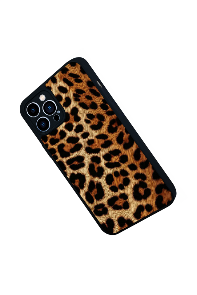 iPhone 12 Pro Max Uyumlu Leopar Tasarımlı Glossy Premium Kılıf