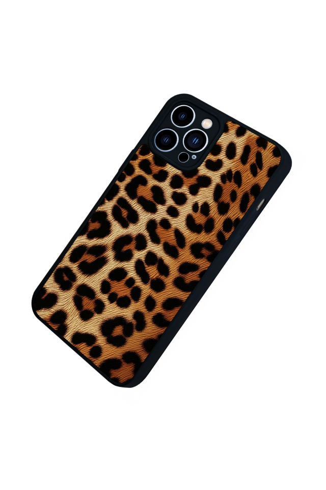 iPhone 12 Pro Max Uyumlu Leopar Tasarımlı Glossy Premium Kılıf