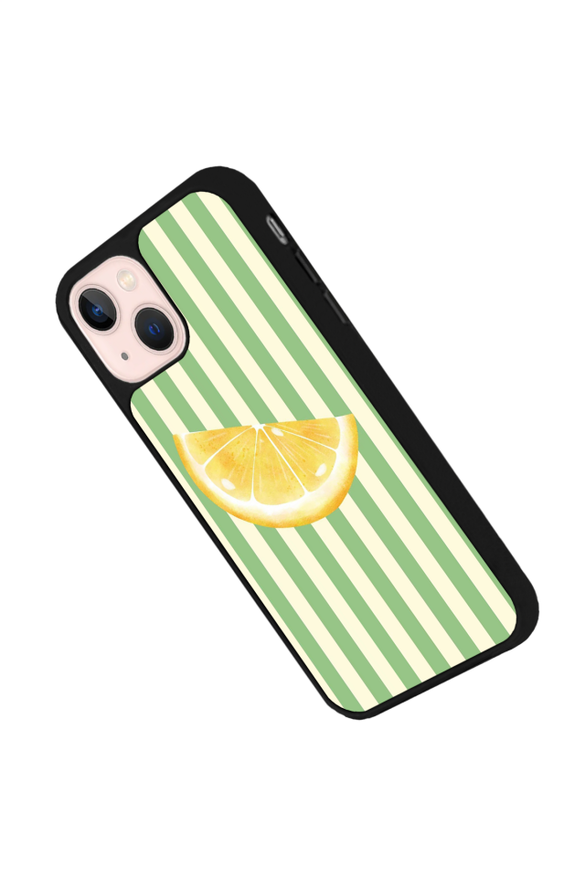 iPhone 13/14 Uyumlu Limon Tasarımlı Glossy Premium Kılıf