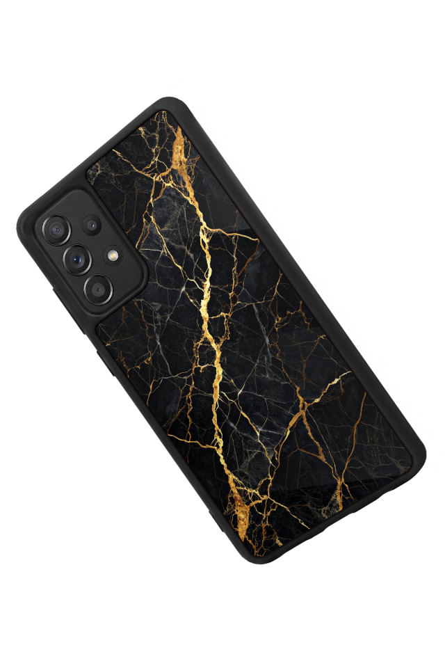 Samsung Galaxy A72 Uyumlu Mermer Marble Tasarımlı Glossy Premium Kılıf