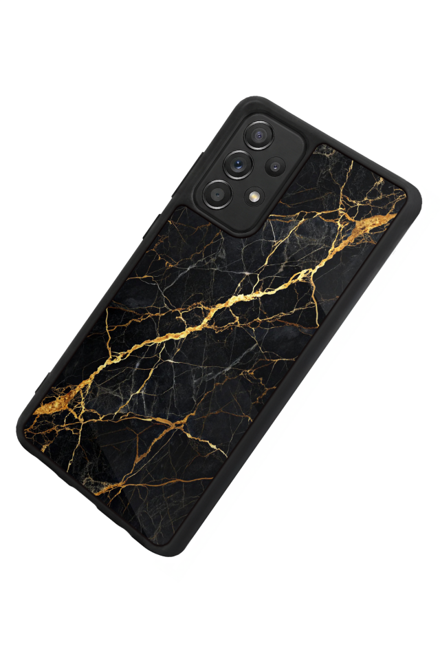 Samsung Galaxy A72 Uyumlu Mermer Marble Tasarımlı Glossy Premium Kılıf