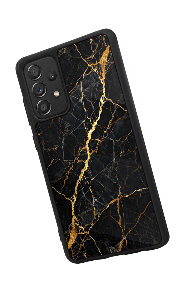 Samsung Galaxy A72 Uyumlu Mermer Marble Tasarımlı Glossy Premium Kılıf