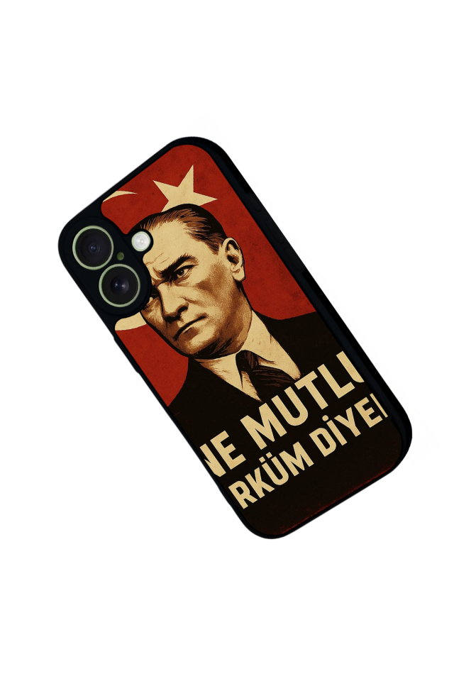 iPhone 17 Uyumlu  Mustafa Kemal Ataturk Tasarımlı Glossy Premium Kılıf