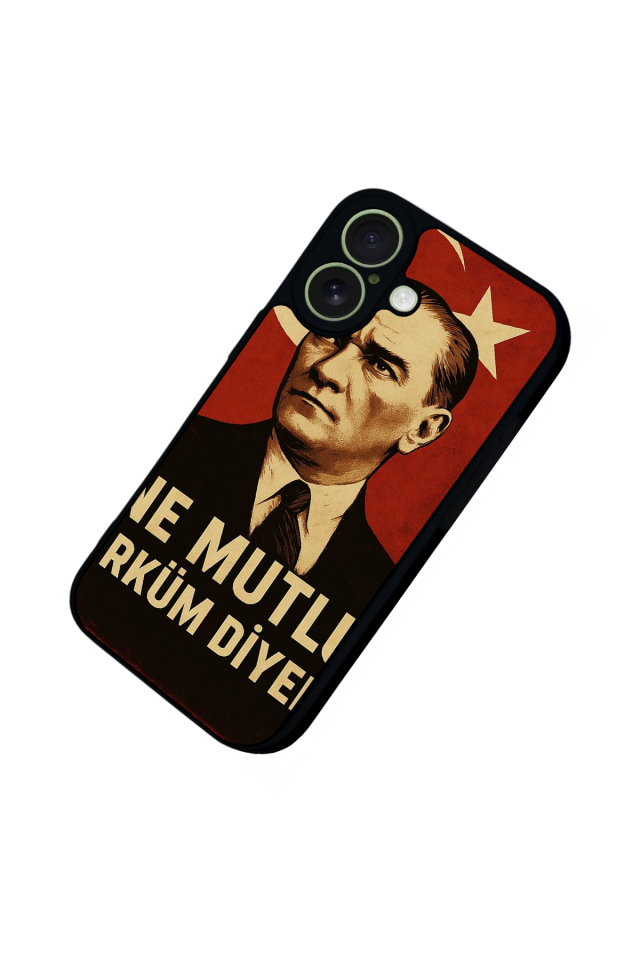 iPhone 17 Uyumlu  Mustafa Kemal Ataturk Tasarımlı Glossy Premium Kılıf