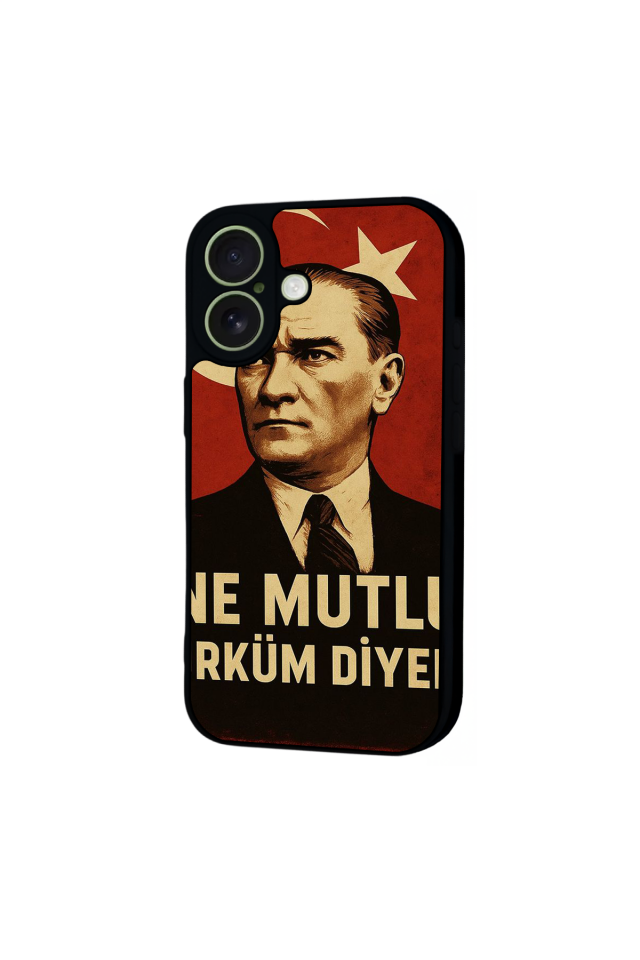 iPhone 17 Uyumlu  Mustafa Kemal Ataturk Tasarımlı Glossy Premium Kılıf