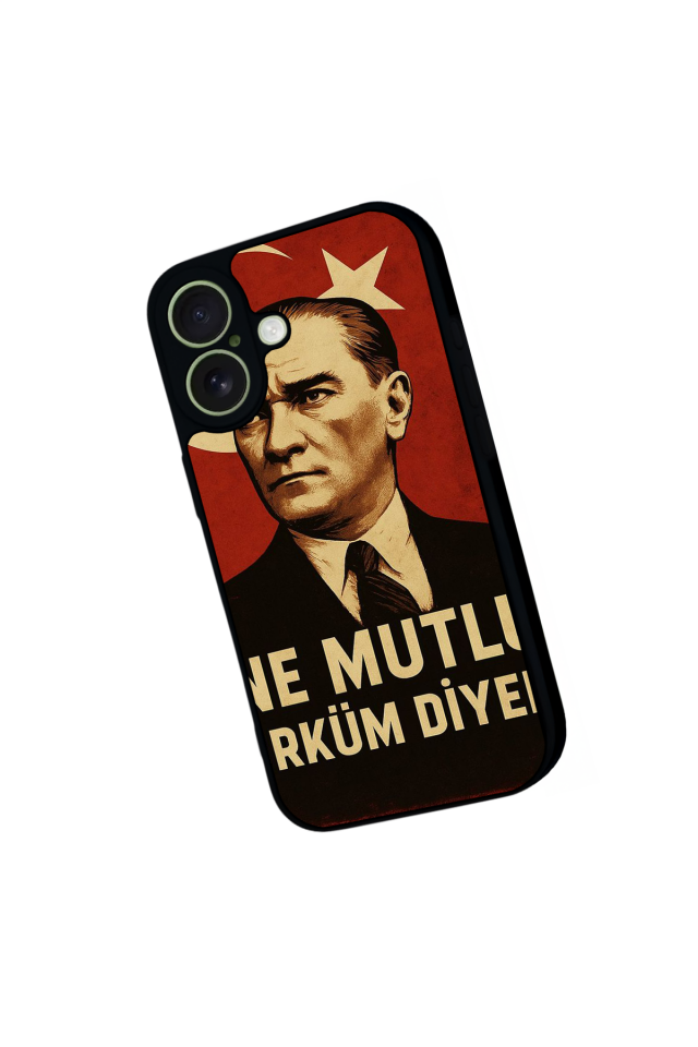 iPhone 17 Uyumlu  Mustafa Kemal Ataturk Tasarımlı Glossy Premium Kılıf