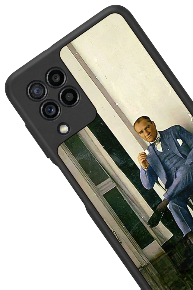 Samsung Galaxy M32 Uyumlu Mustafa Kemal Ataturk Tasarımlı Glossy Premium Kılıf