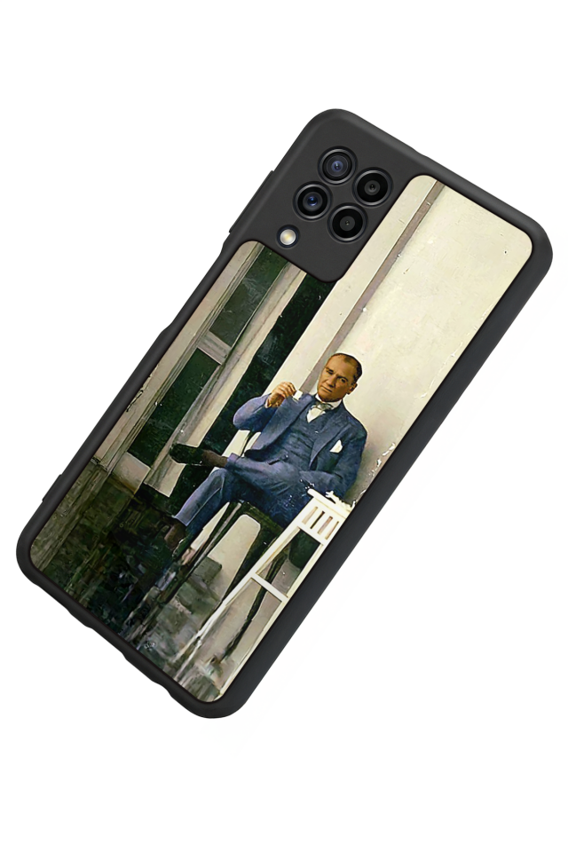 Samsung Galaxy M32 Uyumlu Mustafa Kemal Ataturk Tasarımlı Glossy Premium Kılıf